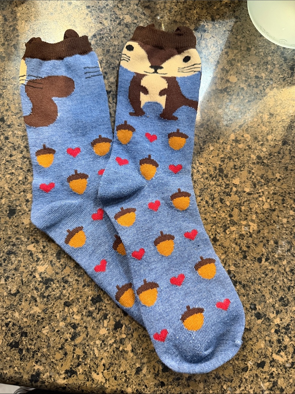 Acorn & Squirrel Crew Socks - Cute Animal Design
